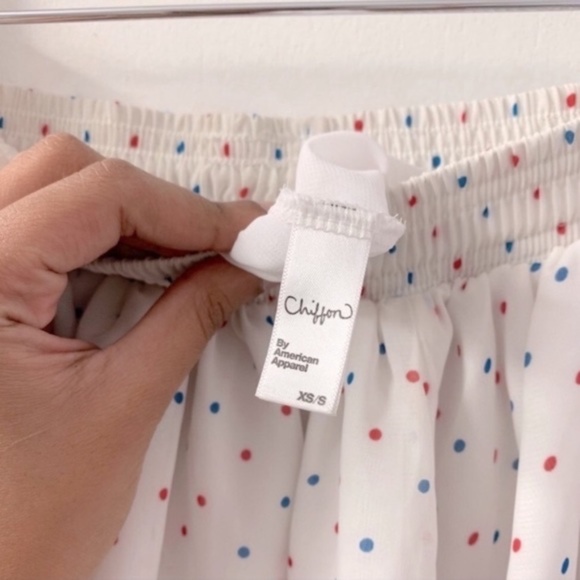 NWOT American Apparel Polka Dot Mini Chiffon Skirt - Picture 7 of 8